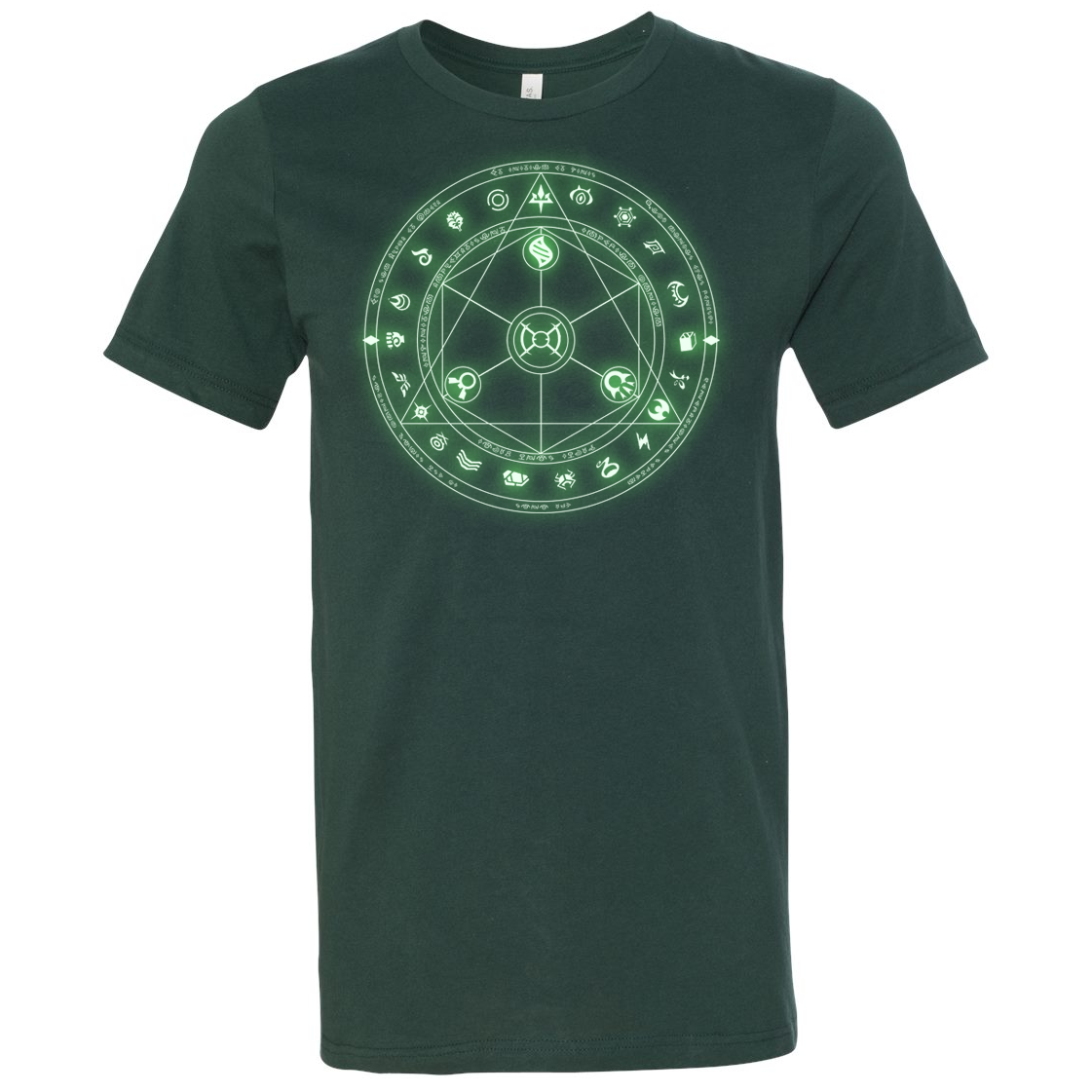 Glow-in-the-Dark Poke-Alchemy - Forest Green 100% Cotton T-Shirt