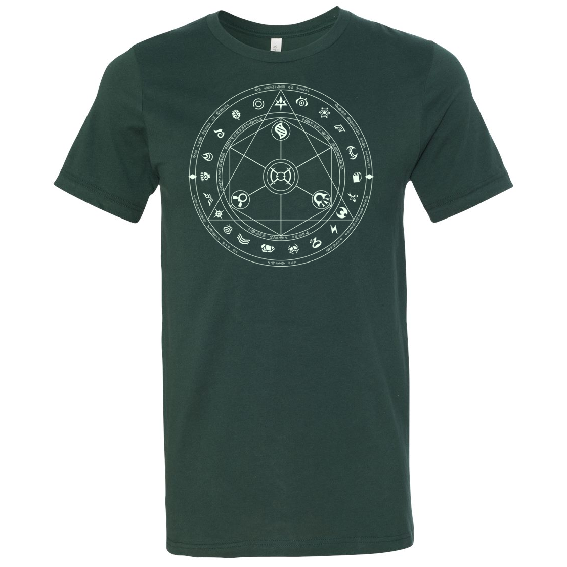 Glow-in-the-Dark Poke-Alchemy - Forest Green 100% Cotton T-Shirt